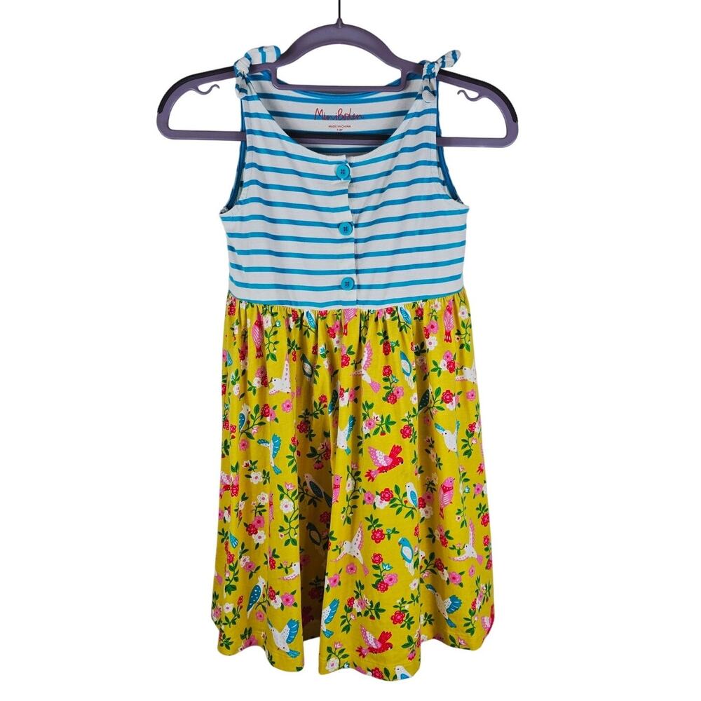 Mini Boden Novelty Floral Birts Sun Summer Dress Girls 7/8